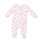 Angel Dear Angel Dear Rose Bow Lattice 2 Way Ruffle Back Zipper Footie