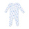 Angel Dear Angel Dear Blue Bows and Flowers 2 Way Ruffle Back Zipper Footie