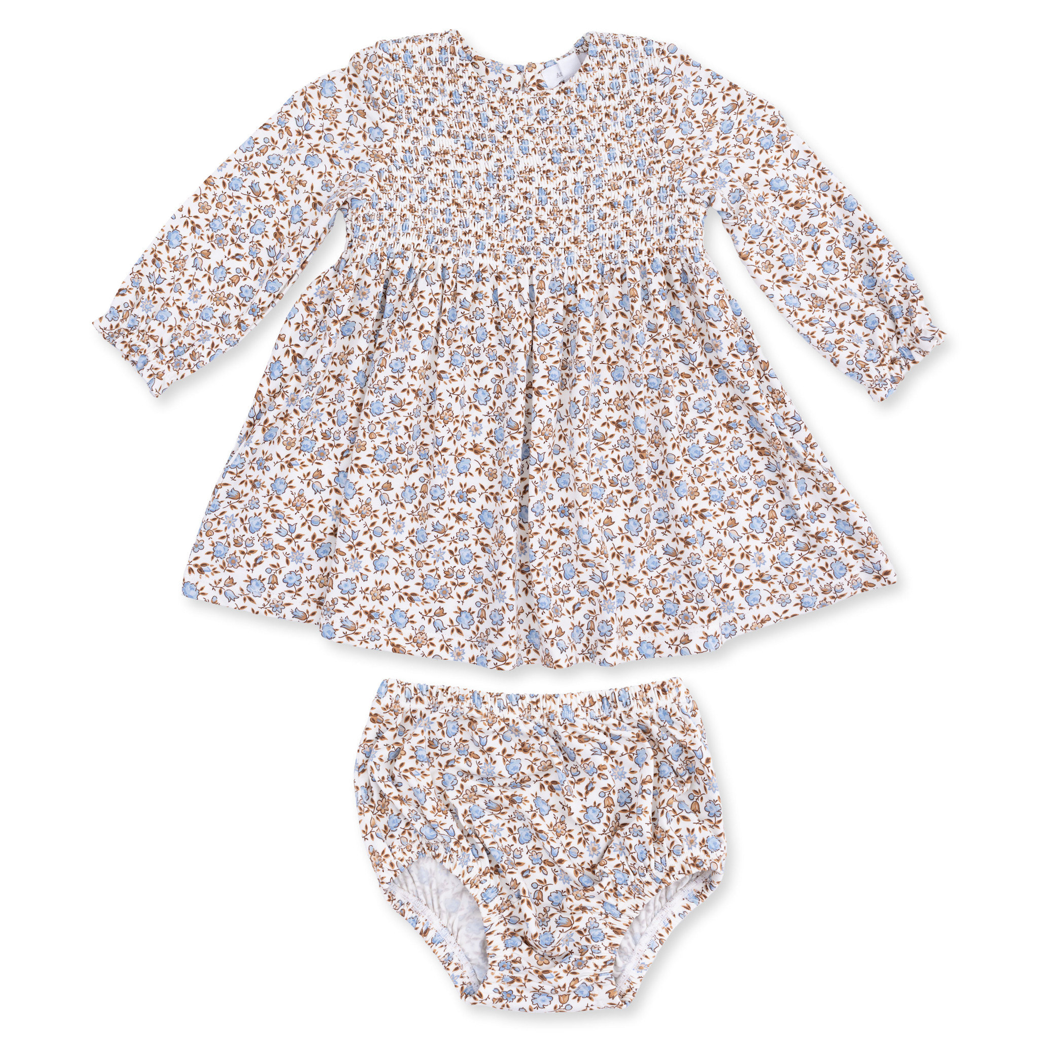 Angel Dear Angel Dear Hazel Floral Caitlyn Smocked Bodice Dress And Bloomer