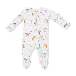 Angel Dear Angel Dear Baby Farm Faces 2 Way Zipper Footie