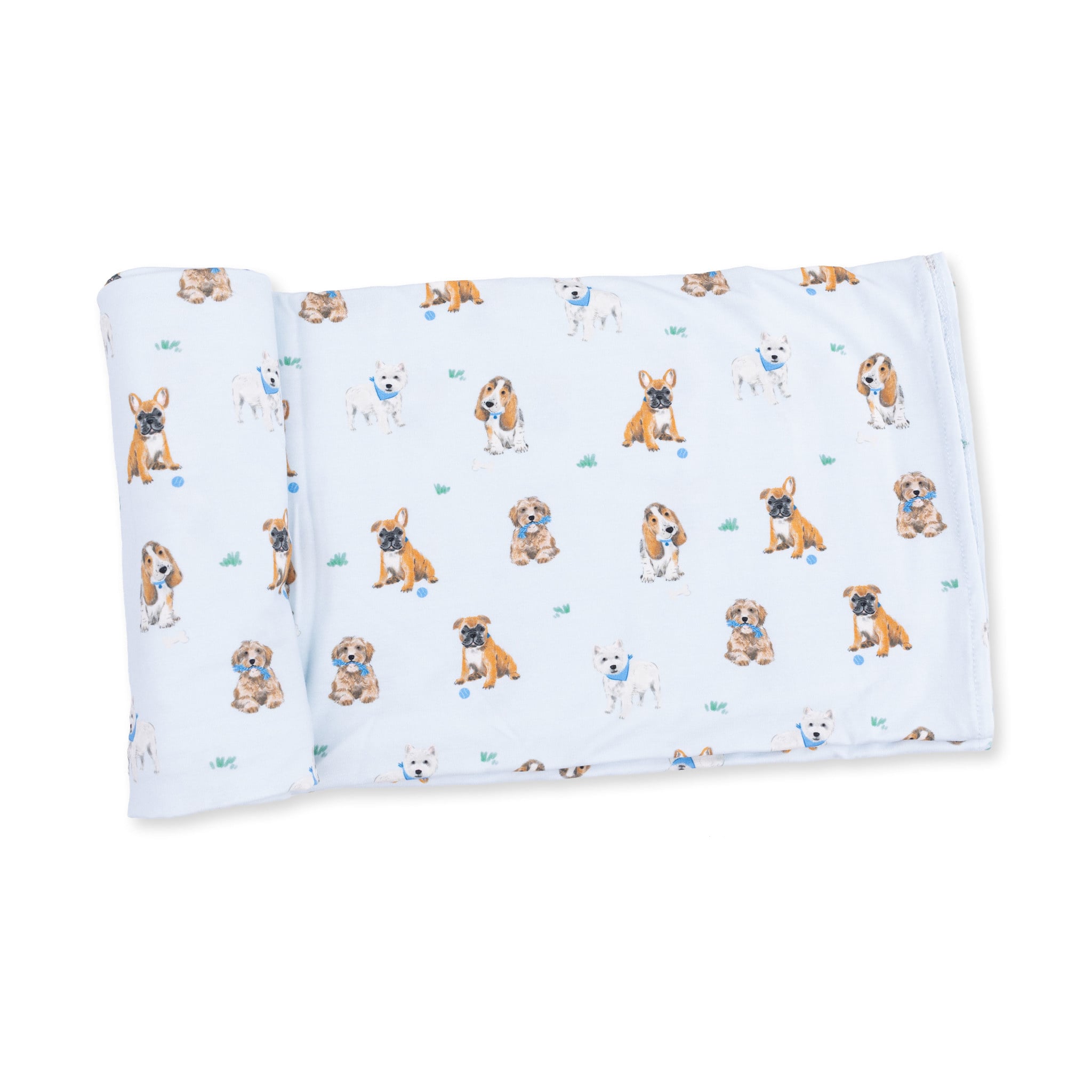 Angel Dear Angel Dear Bestie Dogs Swaddle Blanket - Blue