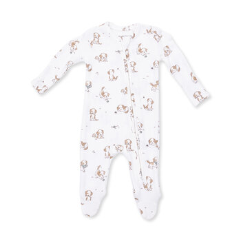 Angel Dear Angel Dear Explorer Puppy Blue 2 Way Zipper Footie