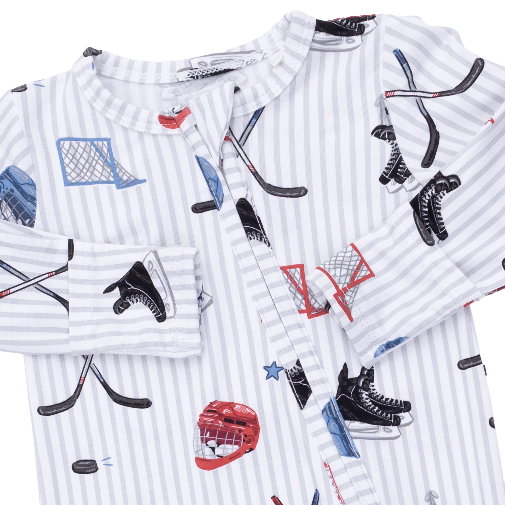 Angel Dear Angel Dear Hockey Stripe 2 Way Zipper Footie