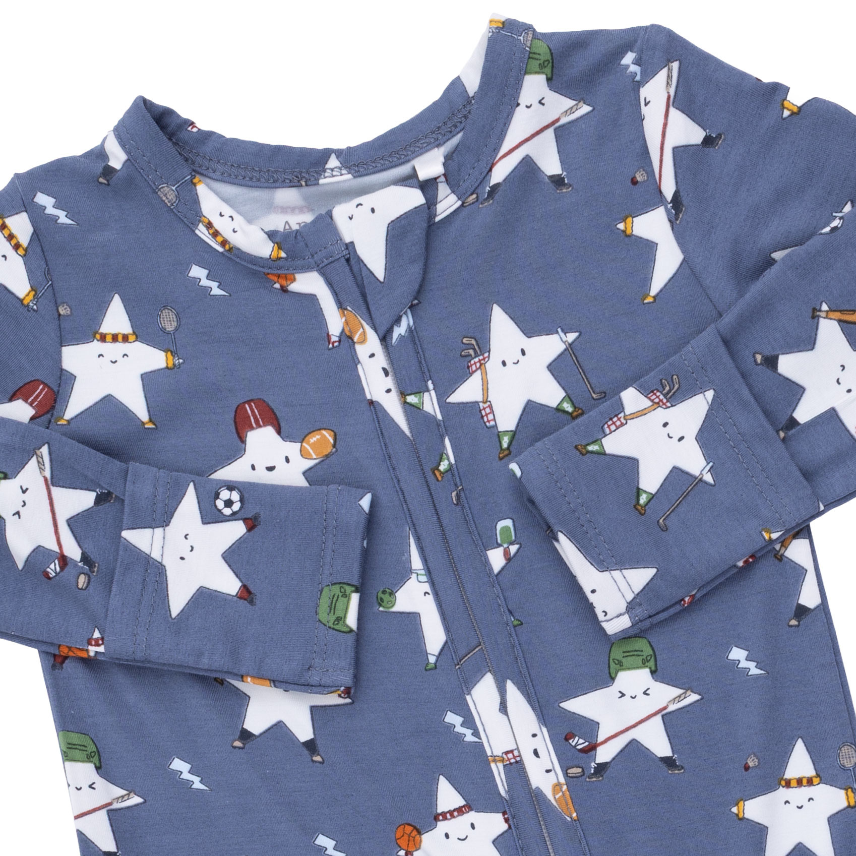Angel Dear Angel Dear Sports All Stars Glow in the Dark 2 Way Zipper Footie