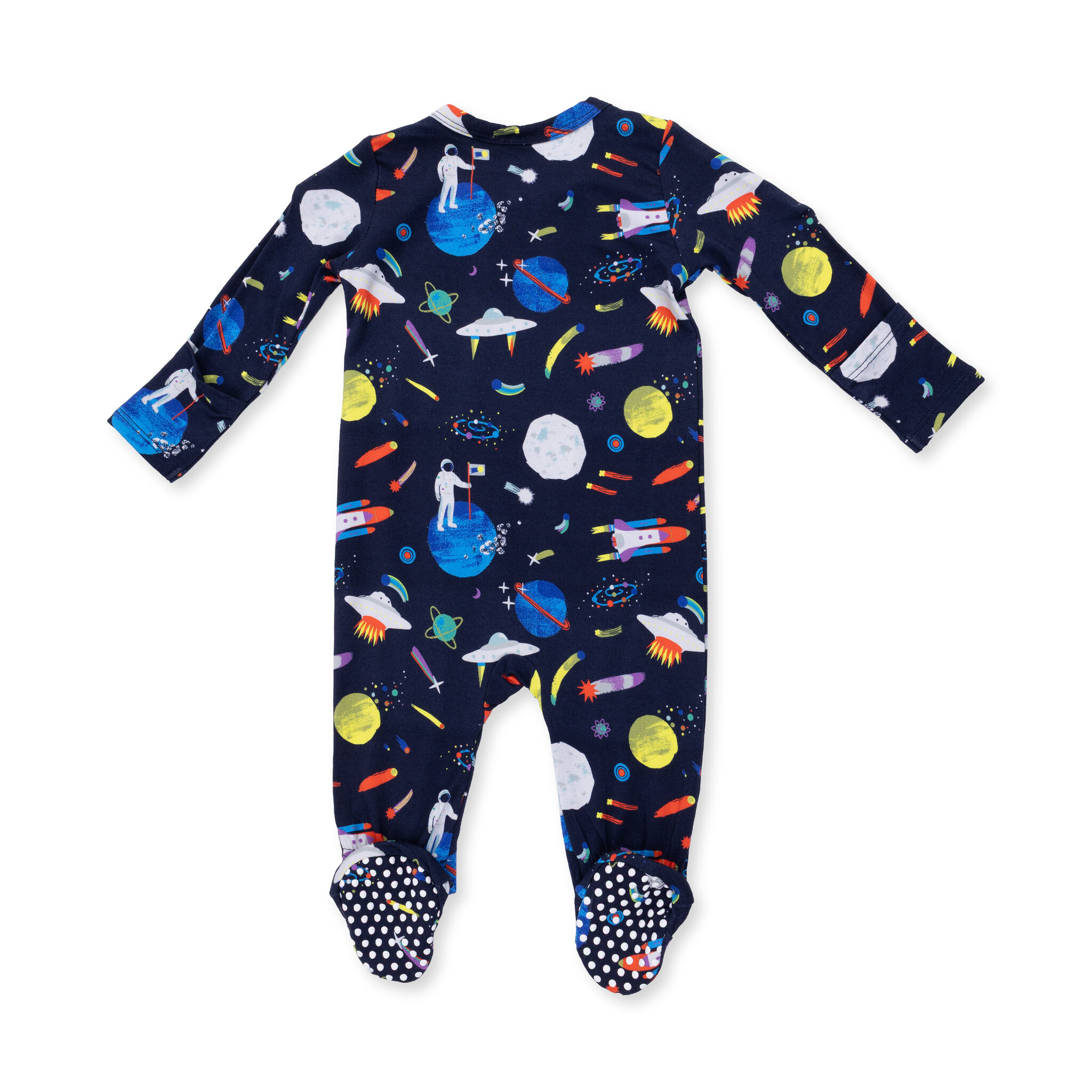 Angel Dear Angel Dear Astronaut and Rockets 2 Way Zipper Footie
