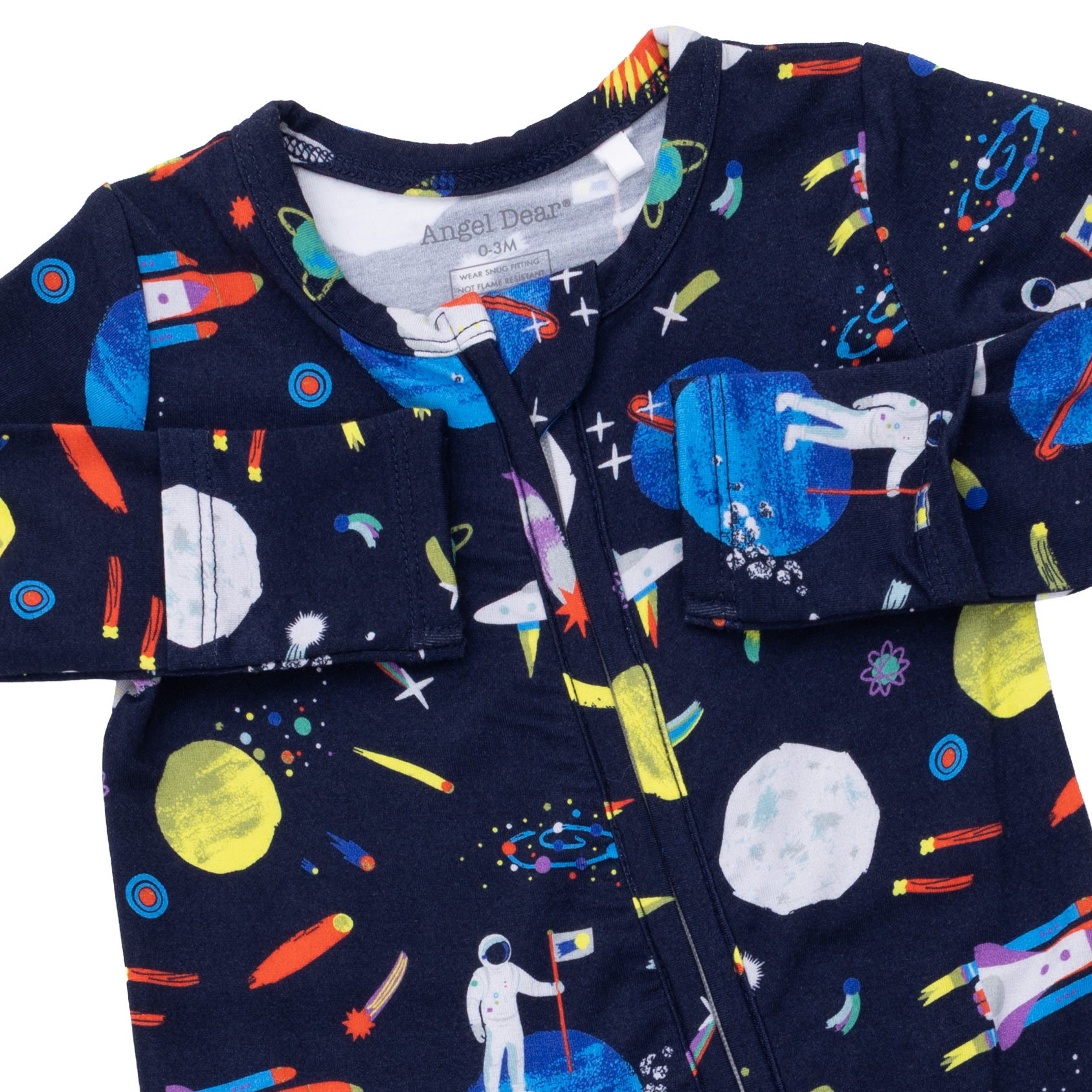 Angel Dear Angel Dear Astronaut and Rockets 2 Way Zipper Footie