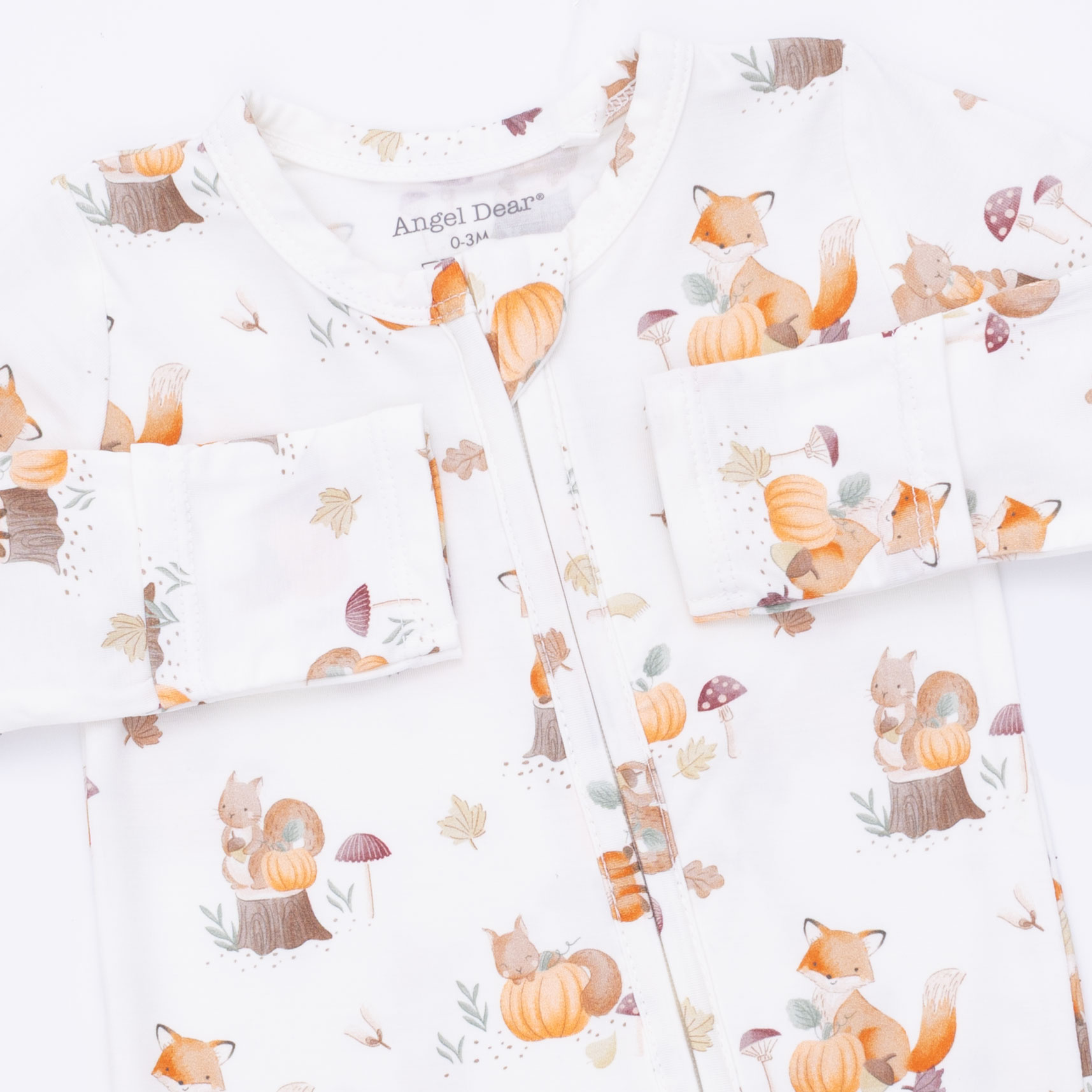 Angel Dear Angel Dear Woodland Animals with Pumpkins 2 Way Zipper Footie