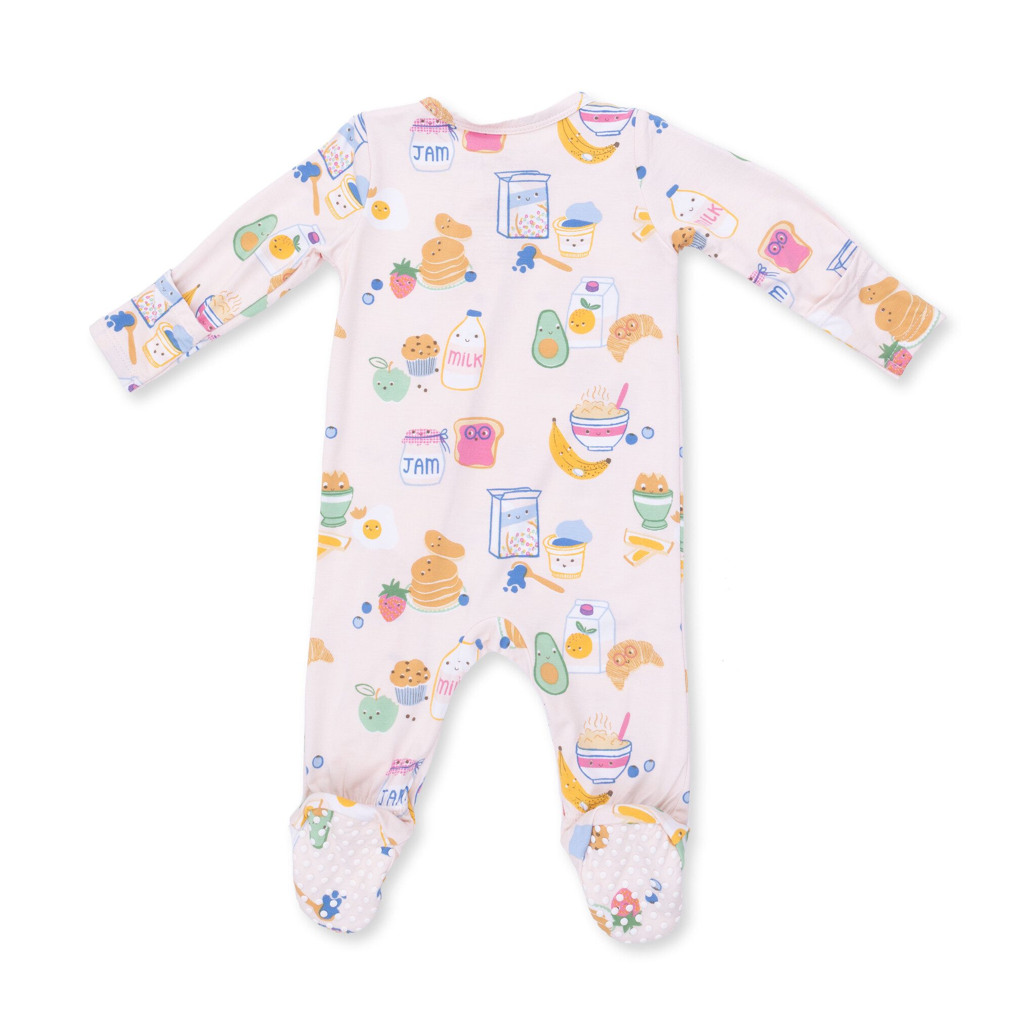 Angel Dear Angel Dear Breakfast Club Pink 2 Way Zipper Footie