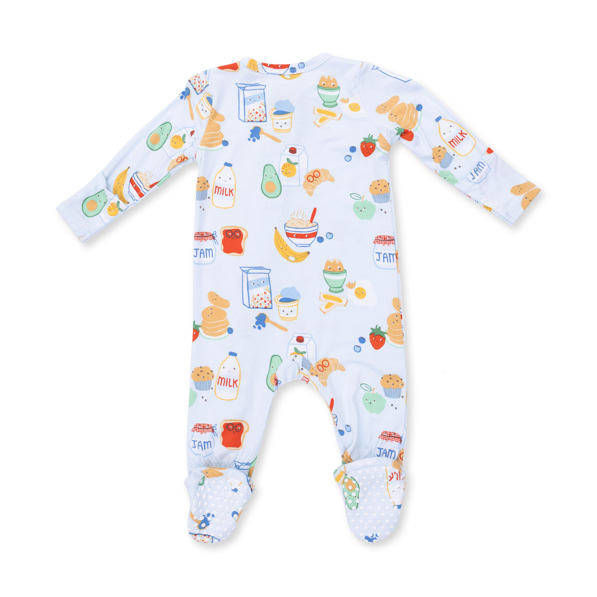 Angel Dear Angel Dear Breakfast Club Blue 2 Way Zipper Footie