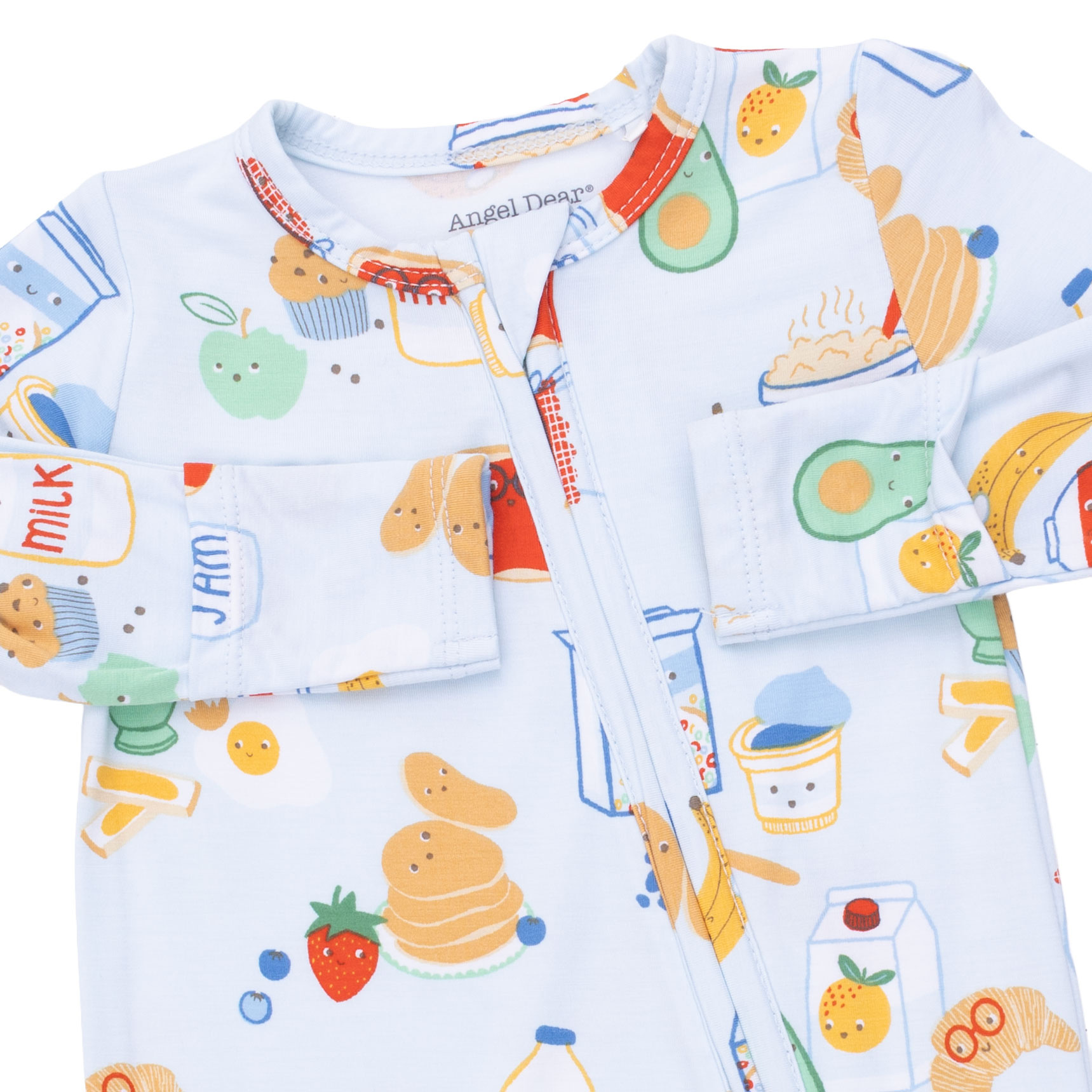Angel Dear Angel Dear Breakfast Club Blue 2 Way Zipper Footie