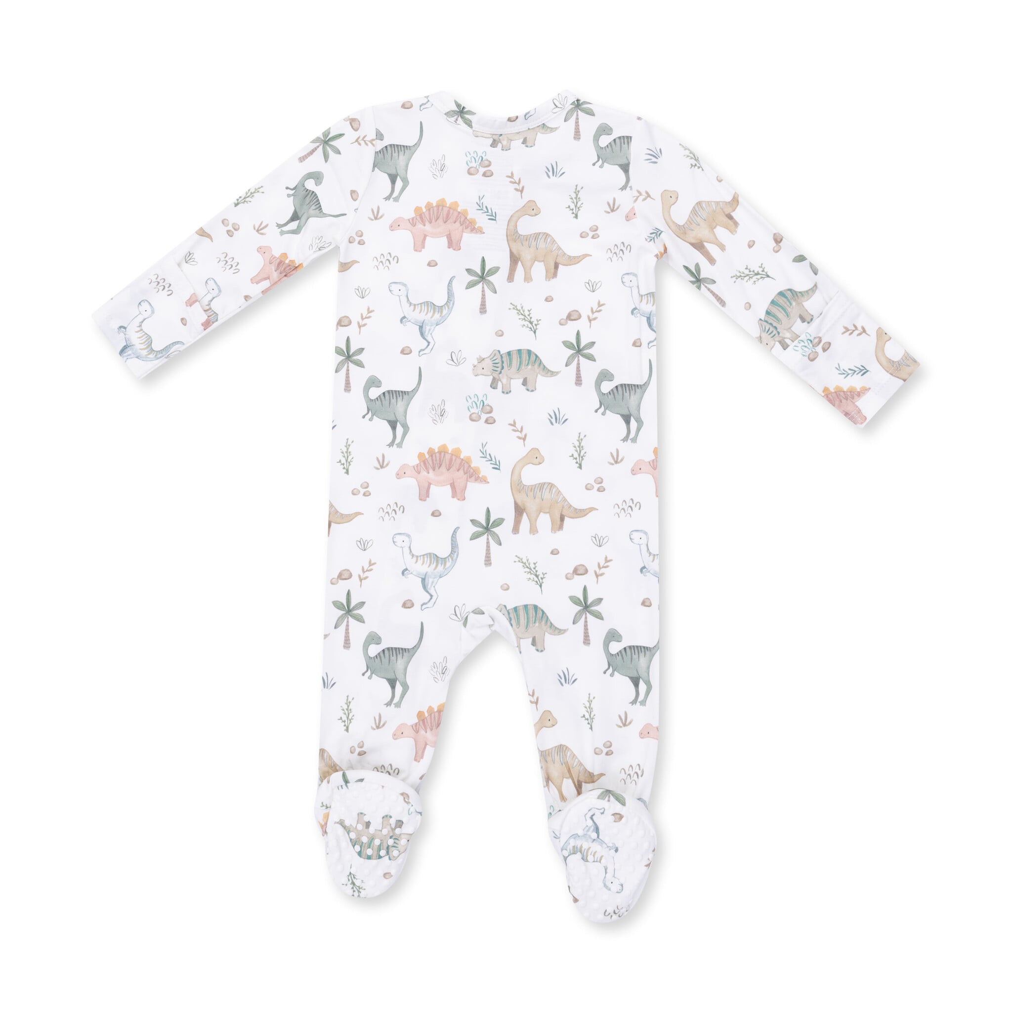 Angel Dear Angel Dear Sweet Baby Dinos 2 Way Zipper Footie