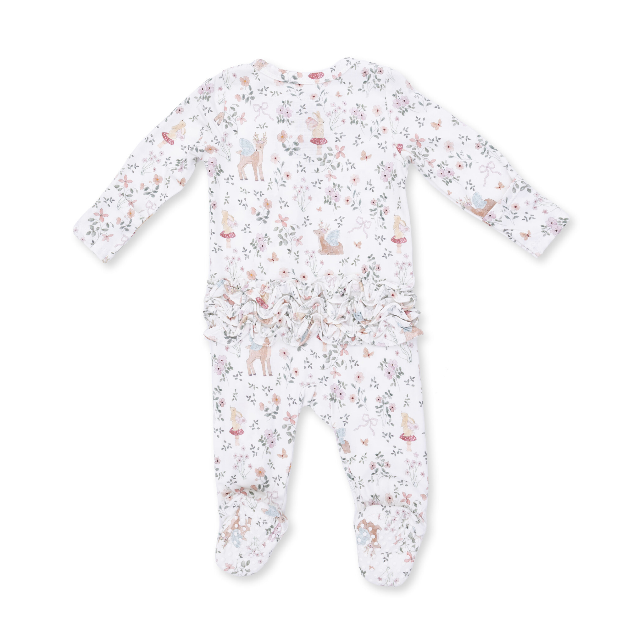 Angel Dear Angel Dear Enchanted Woodland 2 Way Ruffle Back Zipper Footie