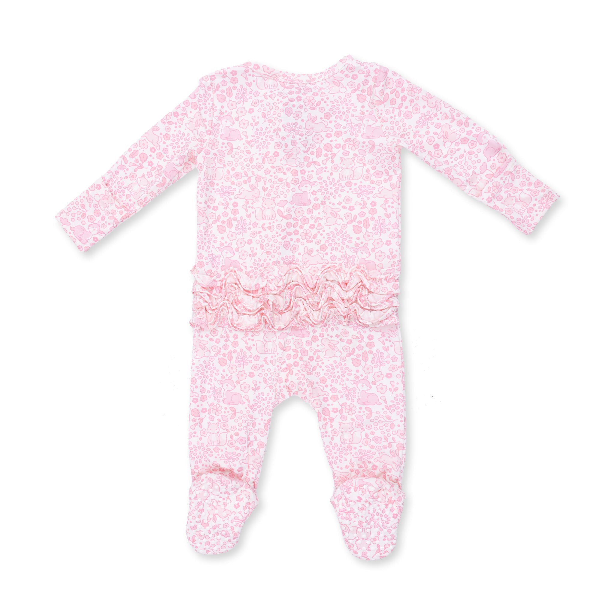 Angel Dear Angel Dear Baby Woodland 2 Way Ruffle Back Zipper Footie