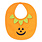 kissy kissy Kissy Kissy Halloween Pumpkin Bib