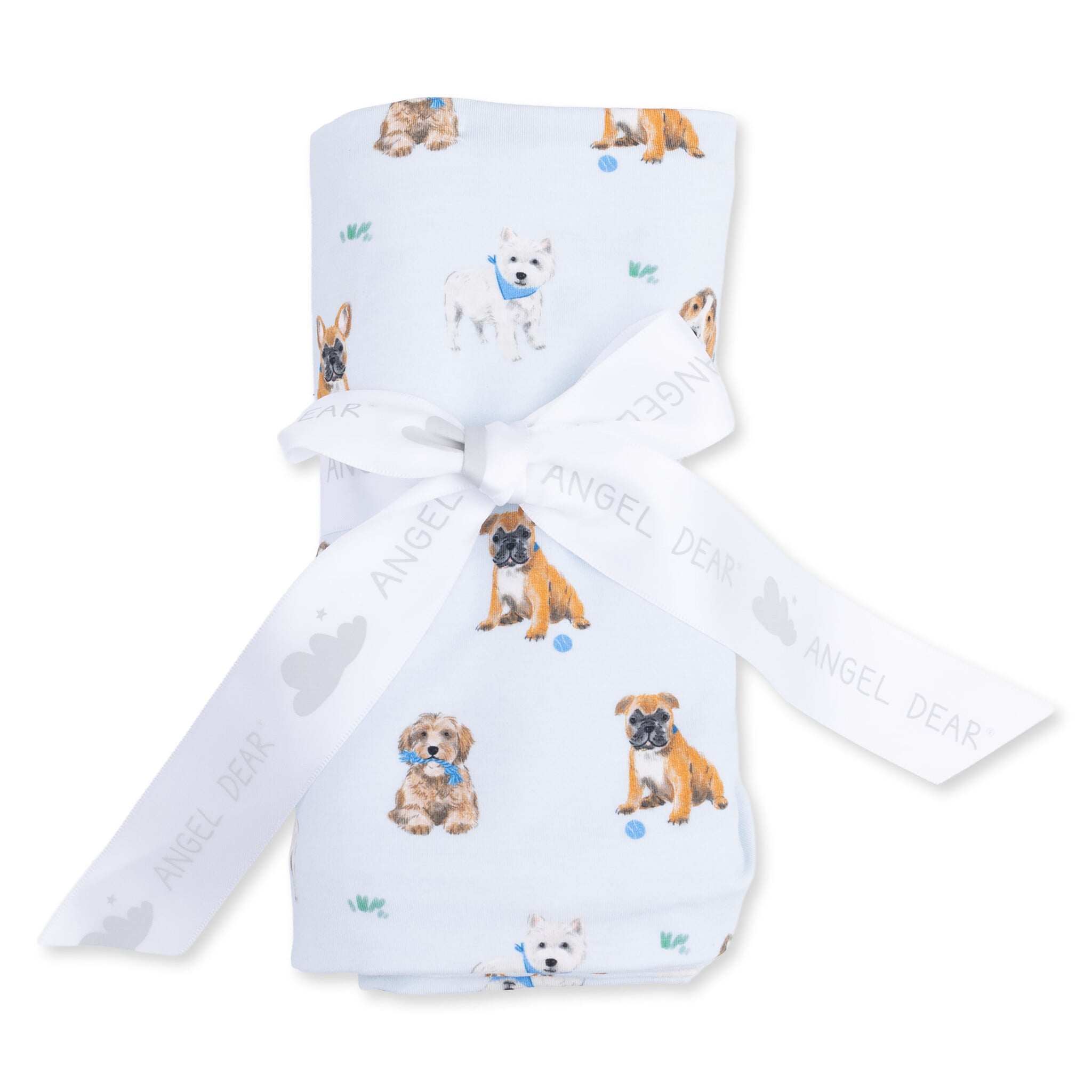 Angel Dear Angel Dear Bestie Dogs Swaddle Blanket - Blue