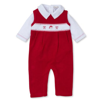 kissy kissy Kissy Kissy CLB Holiday Medley Overall Set w/Hand Embroidery