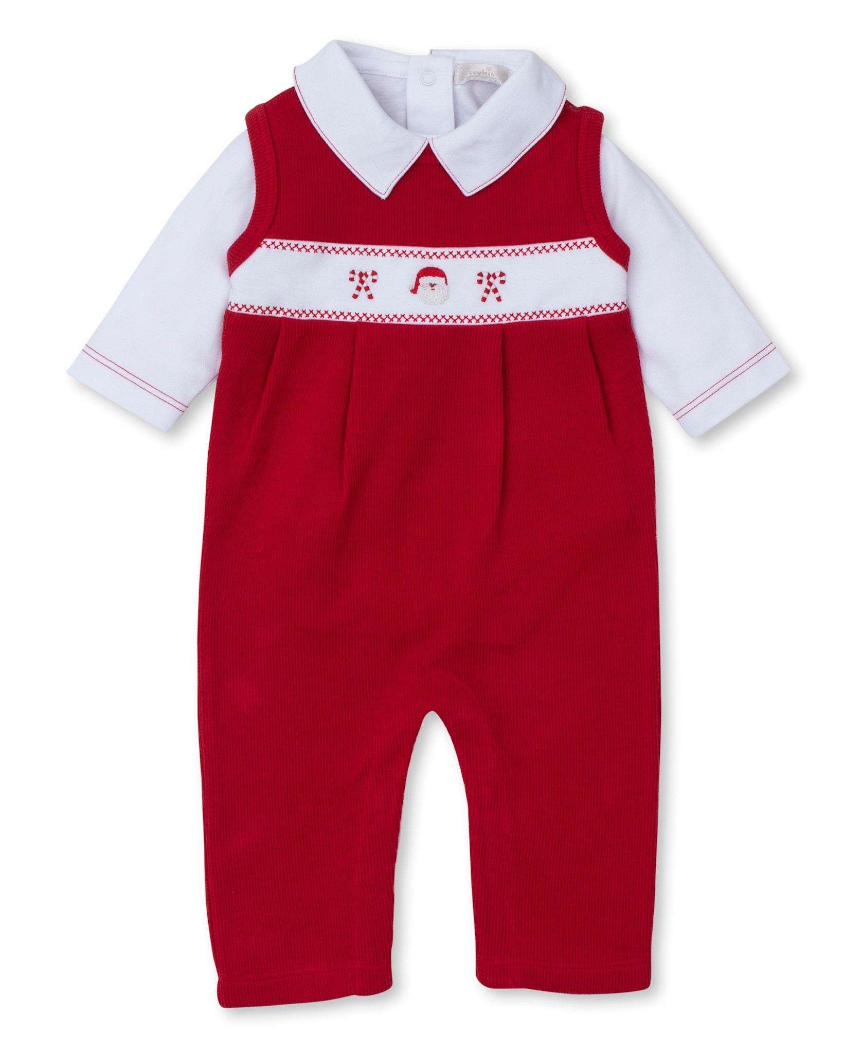 kissy kissy Kissy Kissy CLB Holiday Medley Overall Set w/Hand Embroidery
