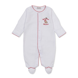 kissy kissy Kissy Kissy Baby's First Christmas Snap Footie