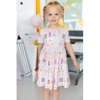 Mila & Rose Mila & Rose Art Class S/S Pocket Twirl Dress