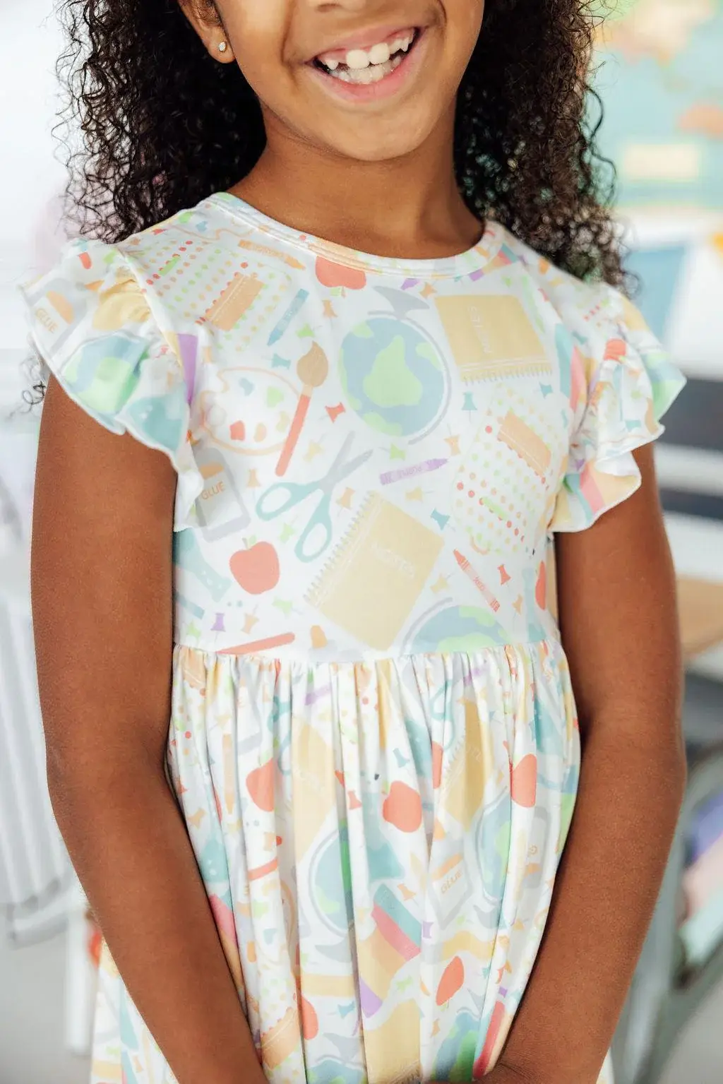 Mila & Rose Mila & Rose Campus Cutie Flutter Sleeve Twirl Dress