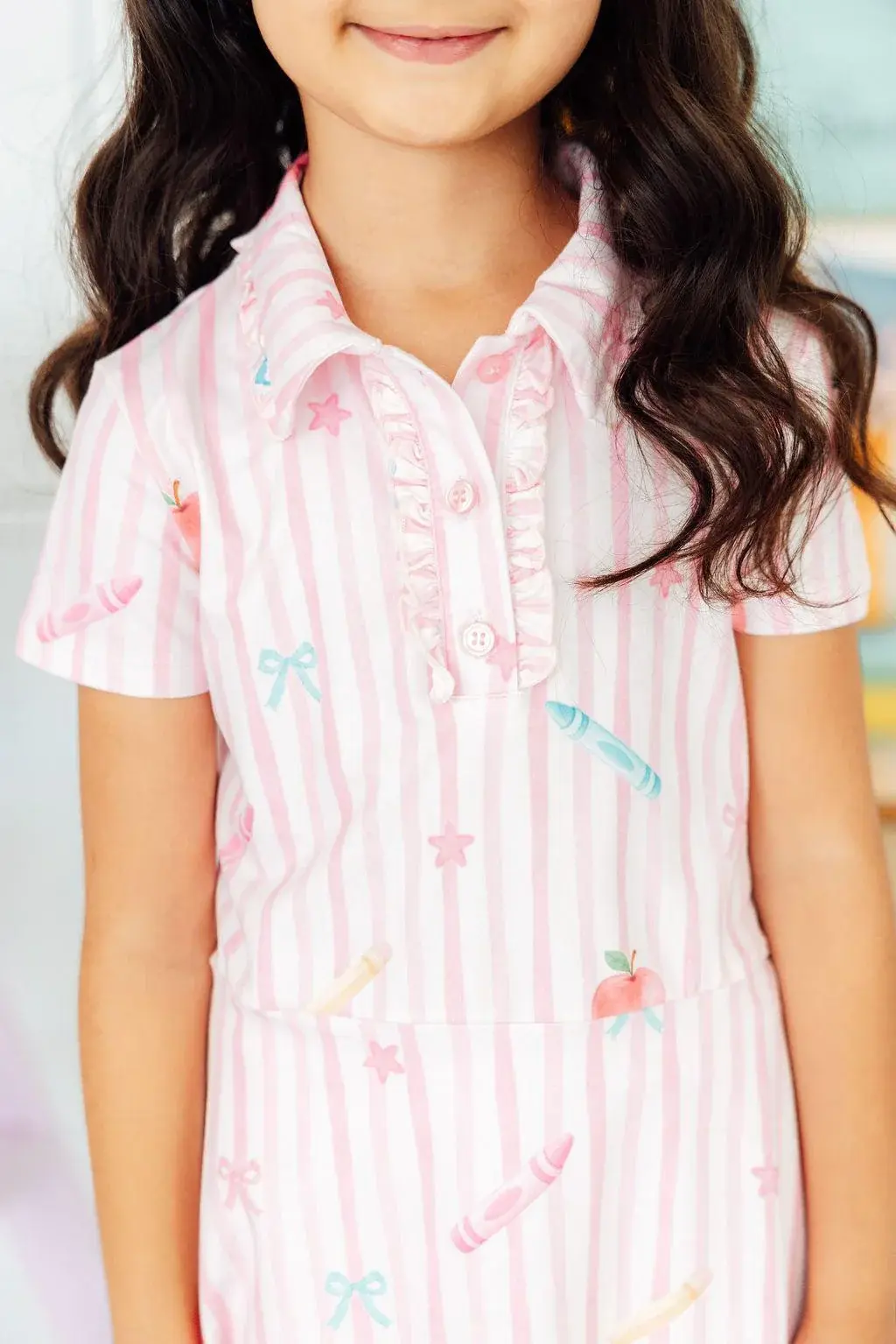 Mila & Rose Mila & Rose Gold Star Girl S/S Polo Dress