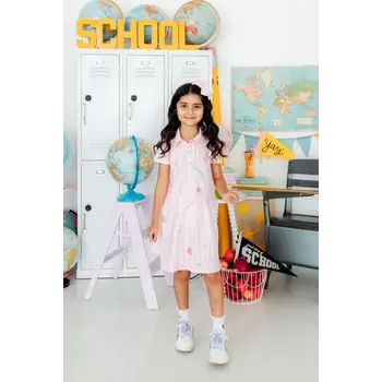 Mila & Rose Mila & Rose Gold Star Girl S/S Polo Dress