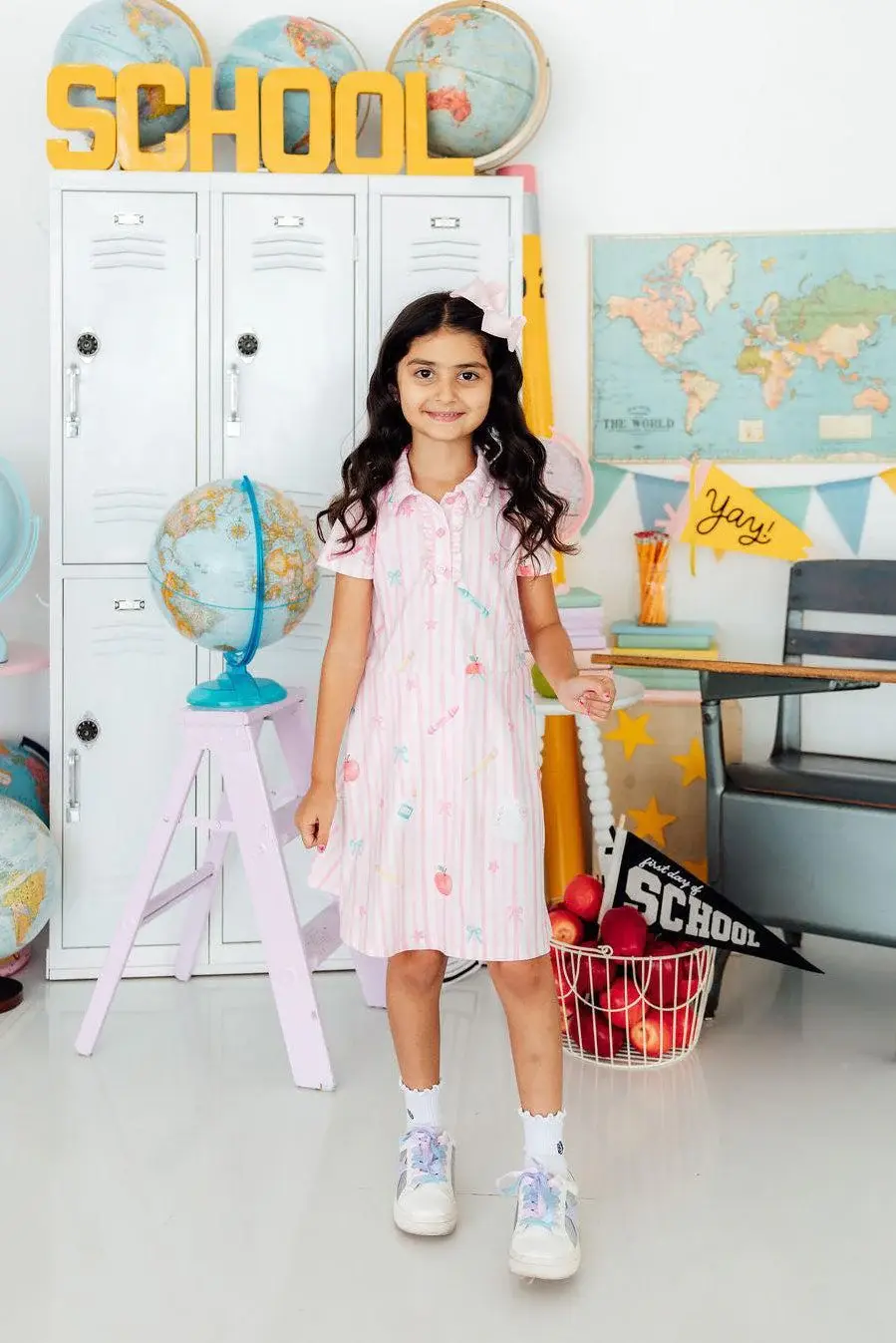 Mila & Rose Mila & Rose Gold Star Girl S/S Polo Dress
