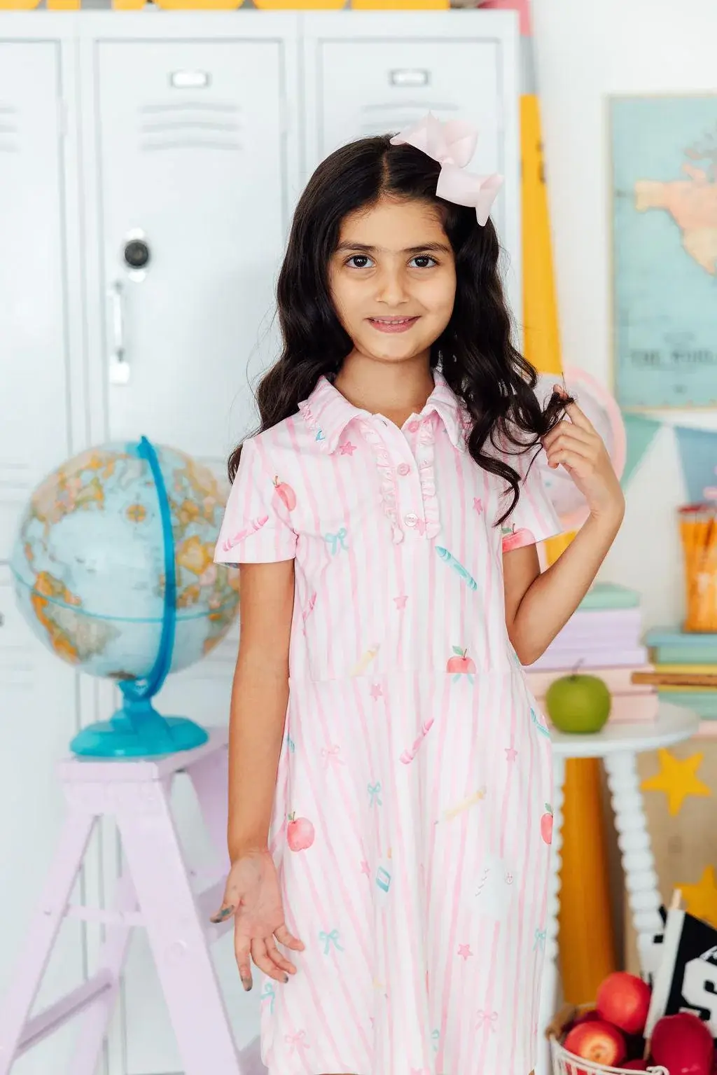 Mila & Rose Mila & Rose Gold Star Girl S/S Polo Dress