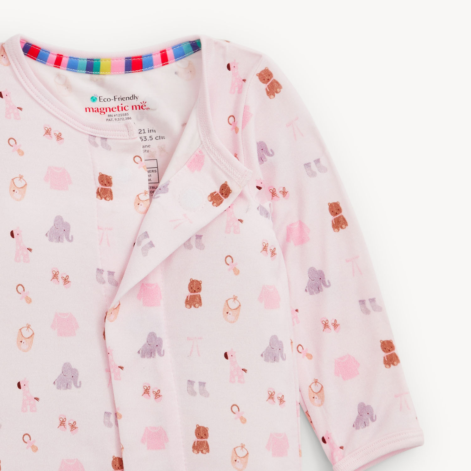Magnetic Me Magnetic Me Nursery Nostalgia Pink Modal Footie