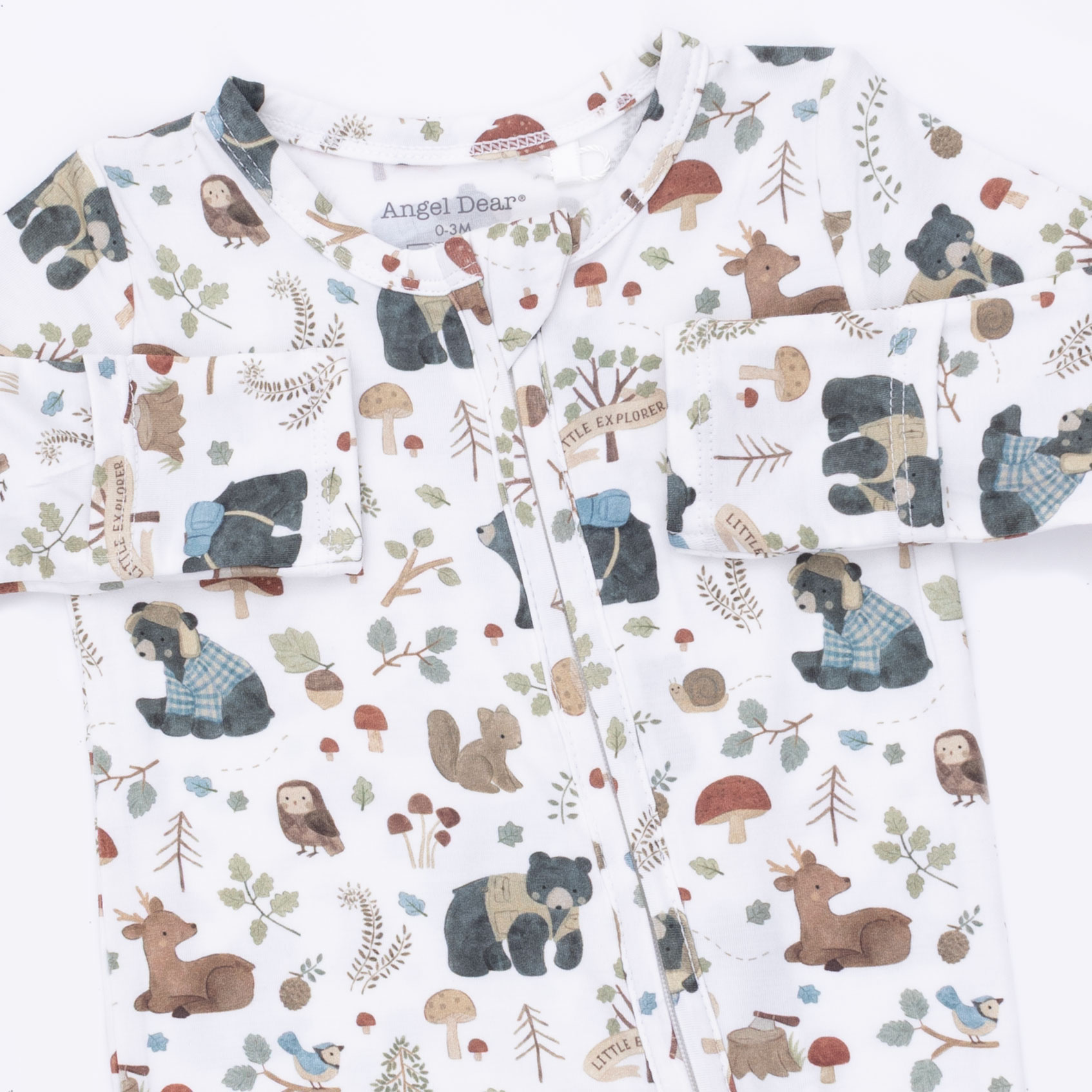 Angel Dear Angel Dear Southern Woodland Animals 2 Way Zipper Footie