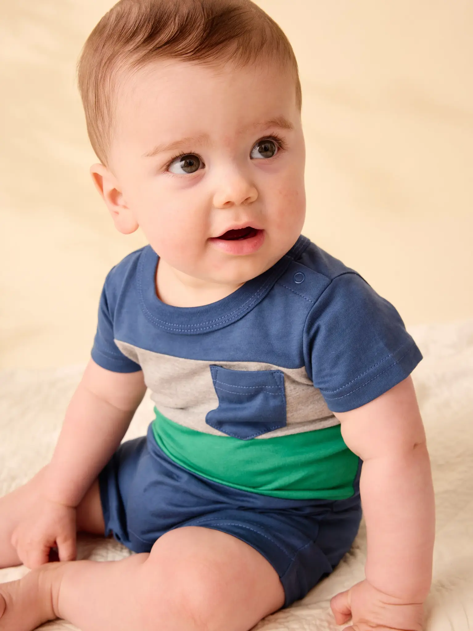 Tea Collection Tea Colorblock Baby Romper