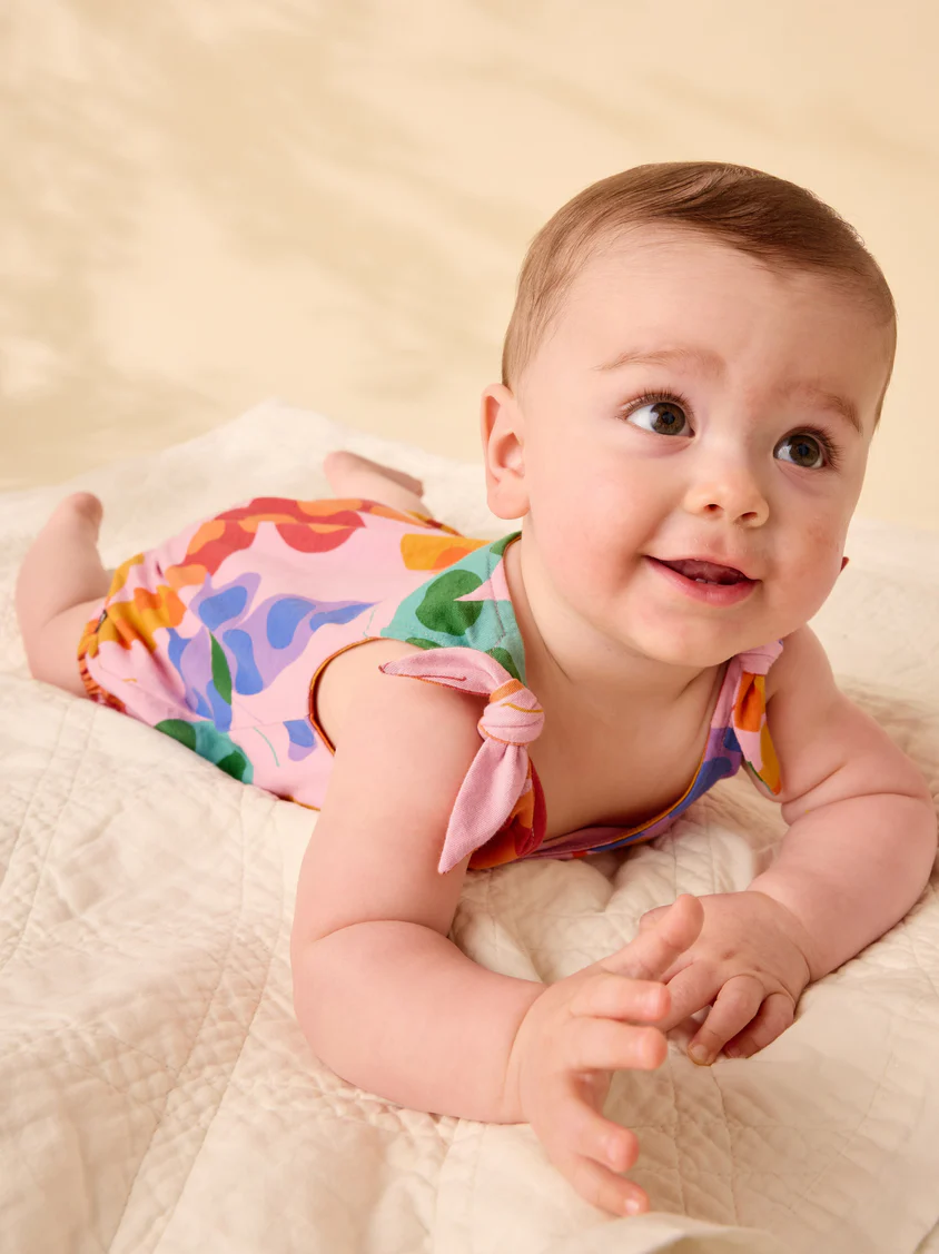 Tea Collection Tea Tie Shoulder Baby Romper