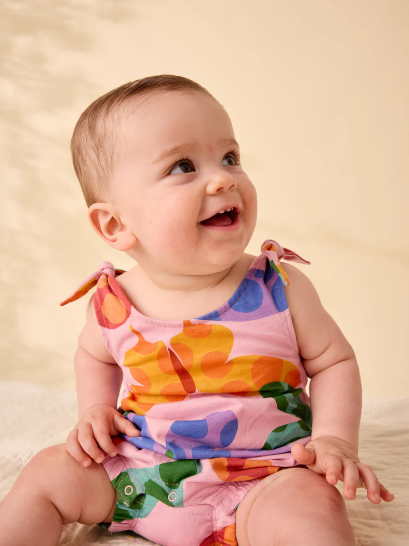 Tea Collection Tea Tie Shoulder Baby Romper