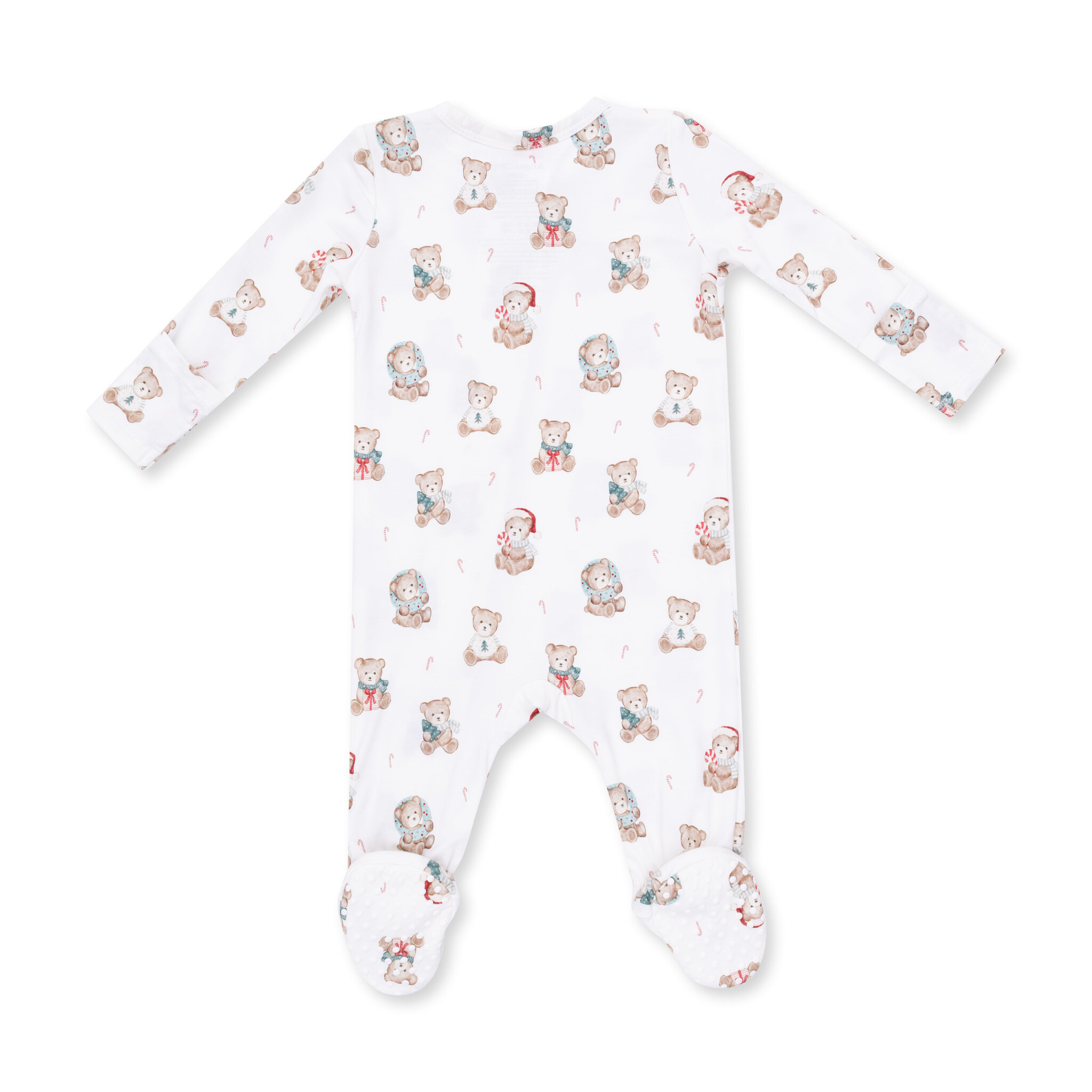 Angel Dear Angel Dear Christmas Teddy Bears 2 Way Zipper Footie