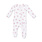 Angel Dear Angel Dear Bows and Hearts 2 Way Ruffle Back Zipper Footie