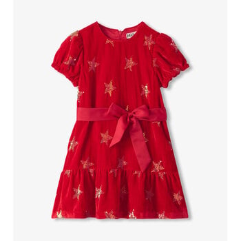 Hatley Hatley Star Sequins Velvet Dress