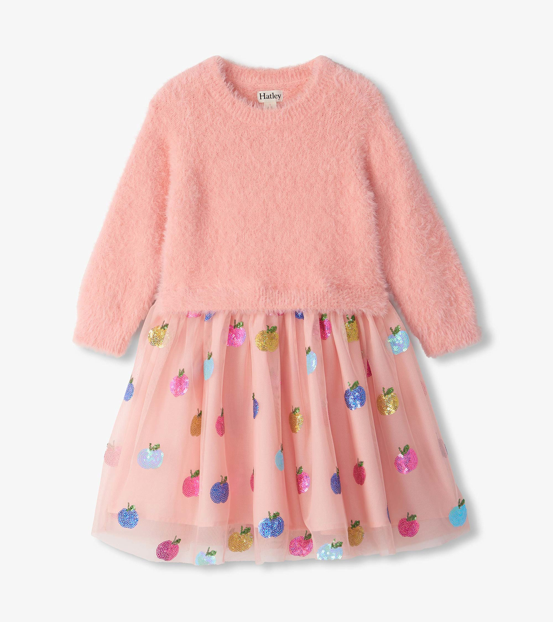 Hatley Hatley Apple Orchard Fuzzy Mixed Dress