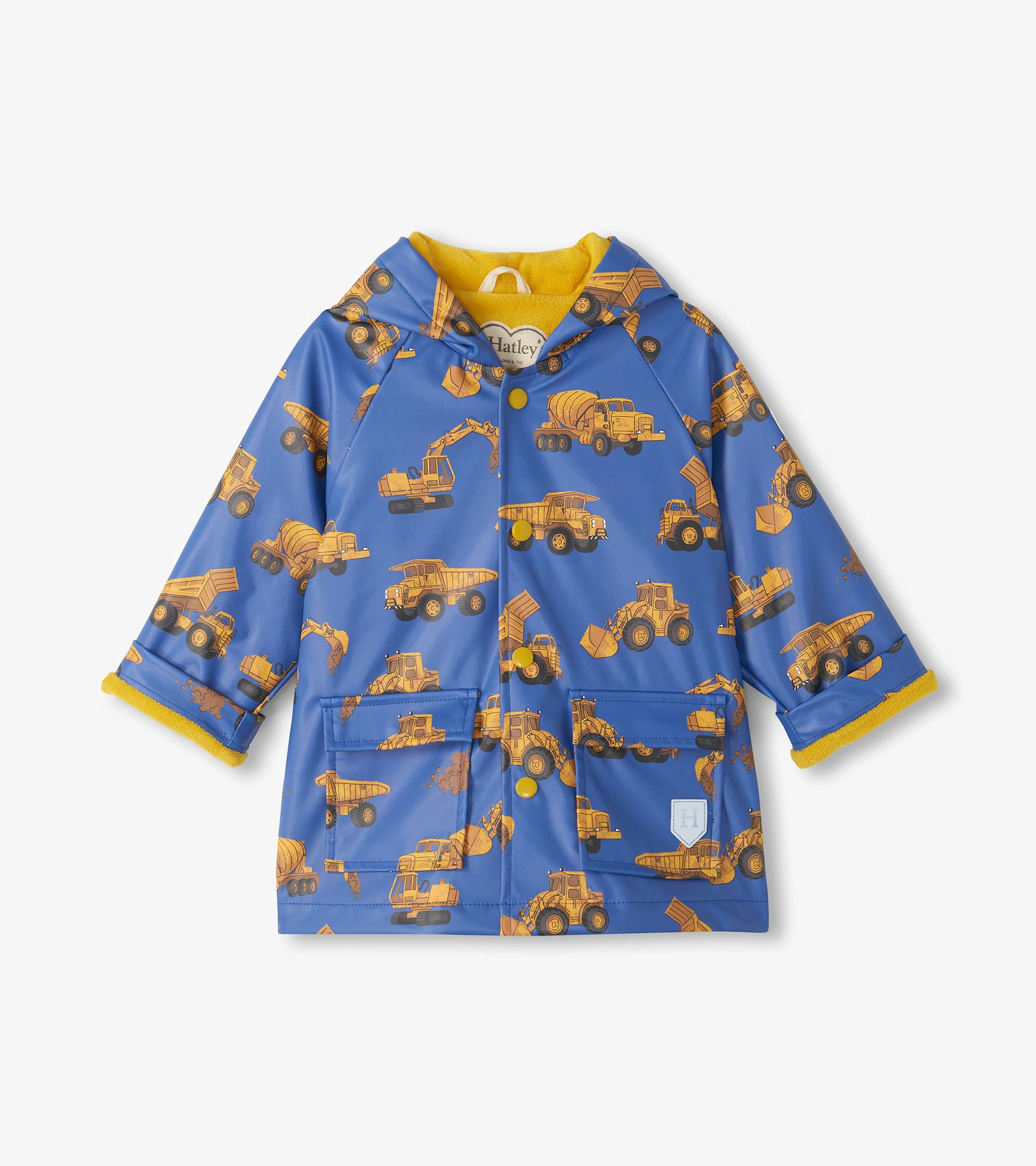 Hatley Hatley Construction Trucks Snap Rain Jacket