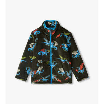 Hatley Hatley Fire Breathing Dragon Fuzzy Fleece Zip Up
