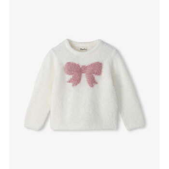Hatley Hatley Gardenia Pink Bow Furry Sweater