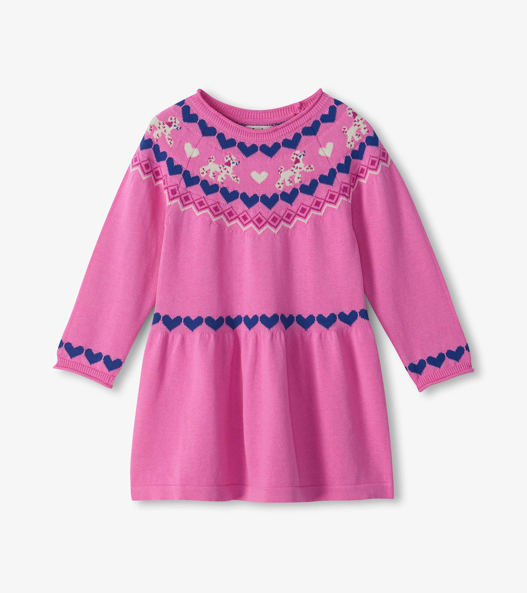 Hatley Hatley Pups Flared Pretty Sweater Dress