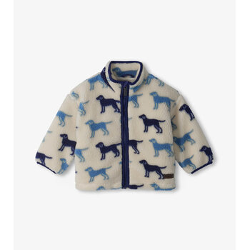 Hatley Hatley Lab Silhouette Mock Neck Faux Sherpa Jacket