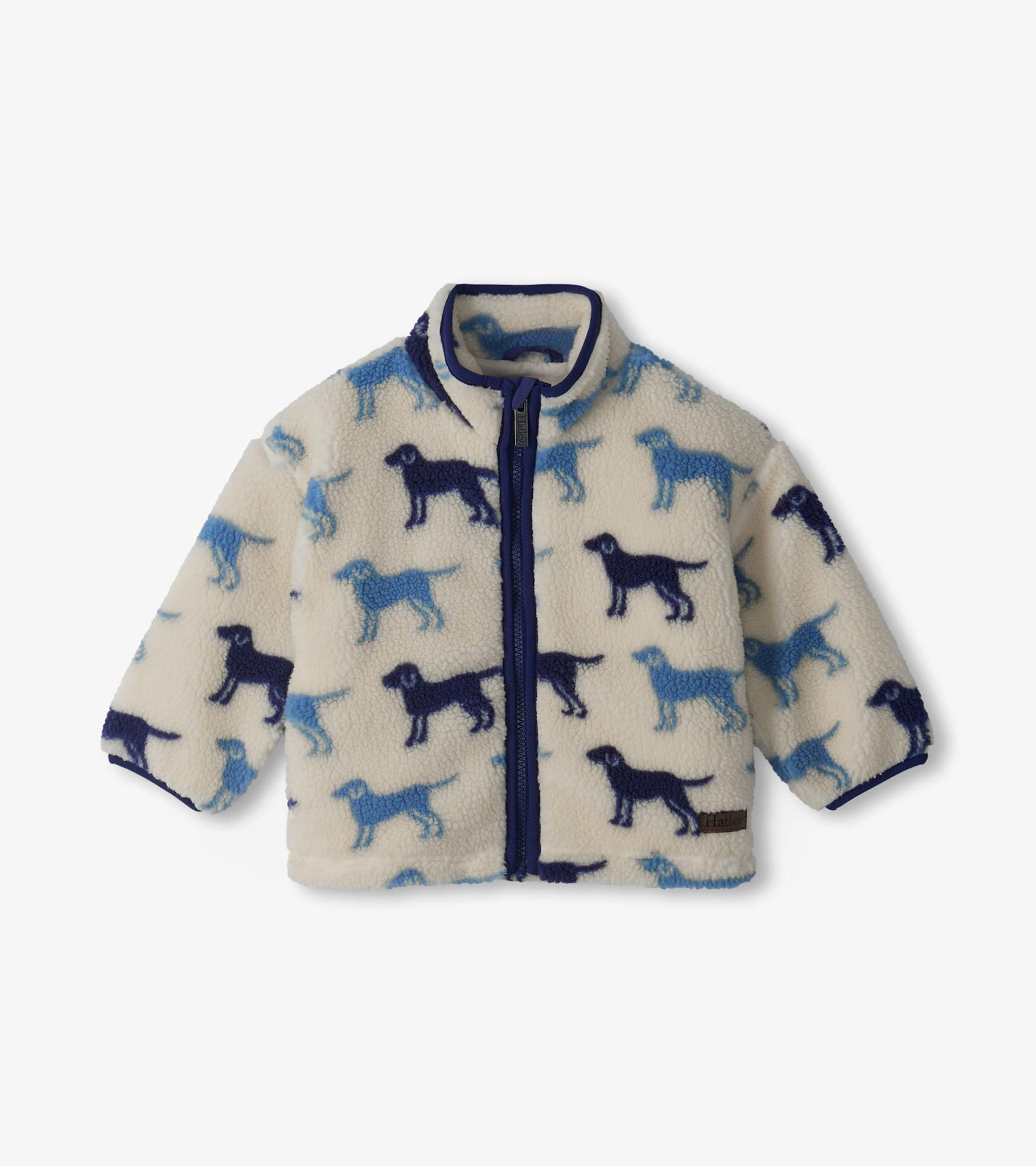 Hatley Hatley Lab Silhouette Mock Neck Faux Sherpa Jacket