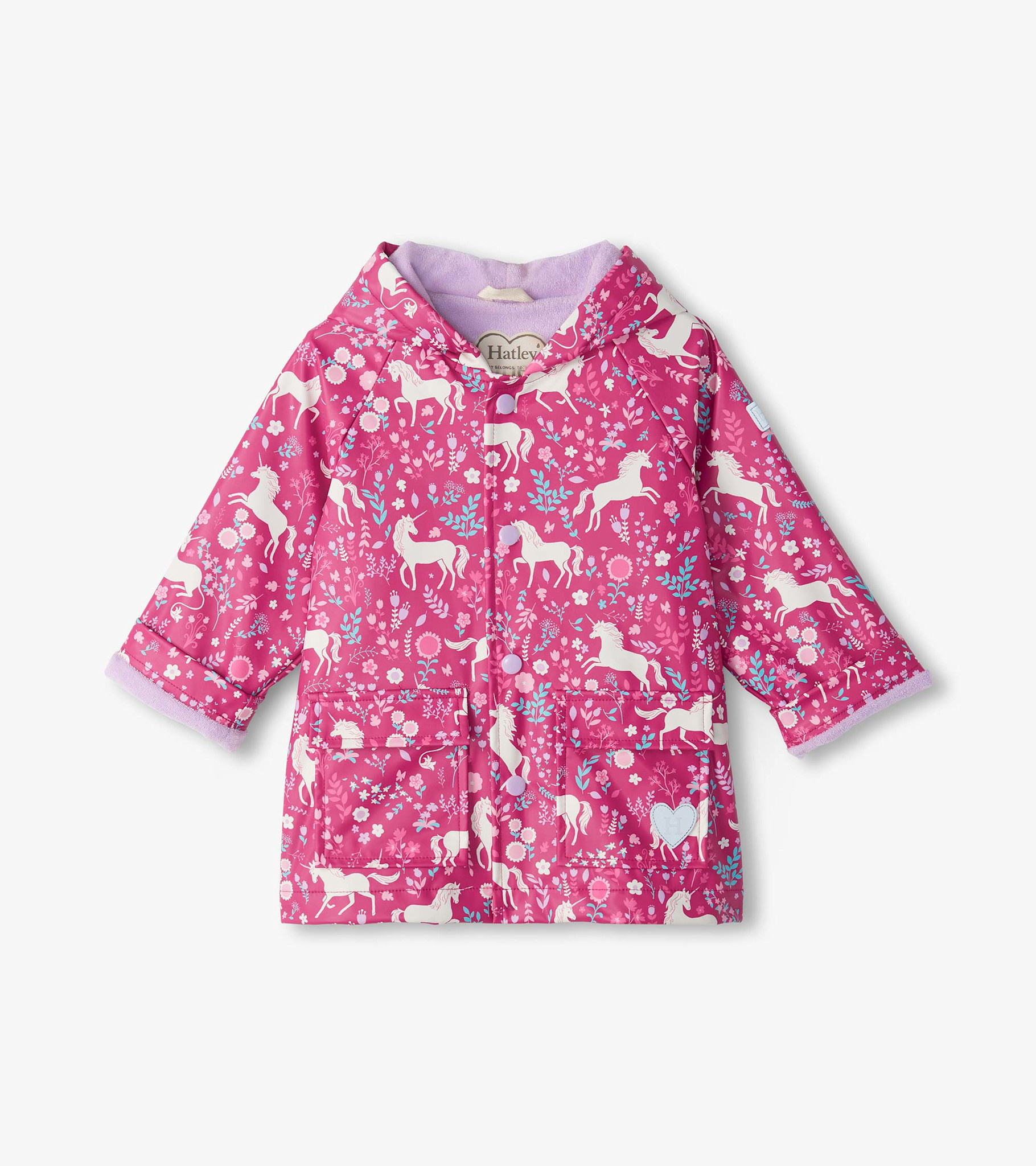 Hatley Hatley Unicorn Forrest Snap Rain Coat