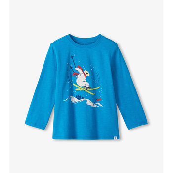 Hatley Hatley Skiing Bear Crew Neck Graphic Tee