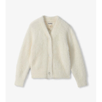 Hatley Hatley Gold Heart Fuzzy Shrunken Cardigan