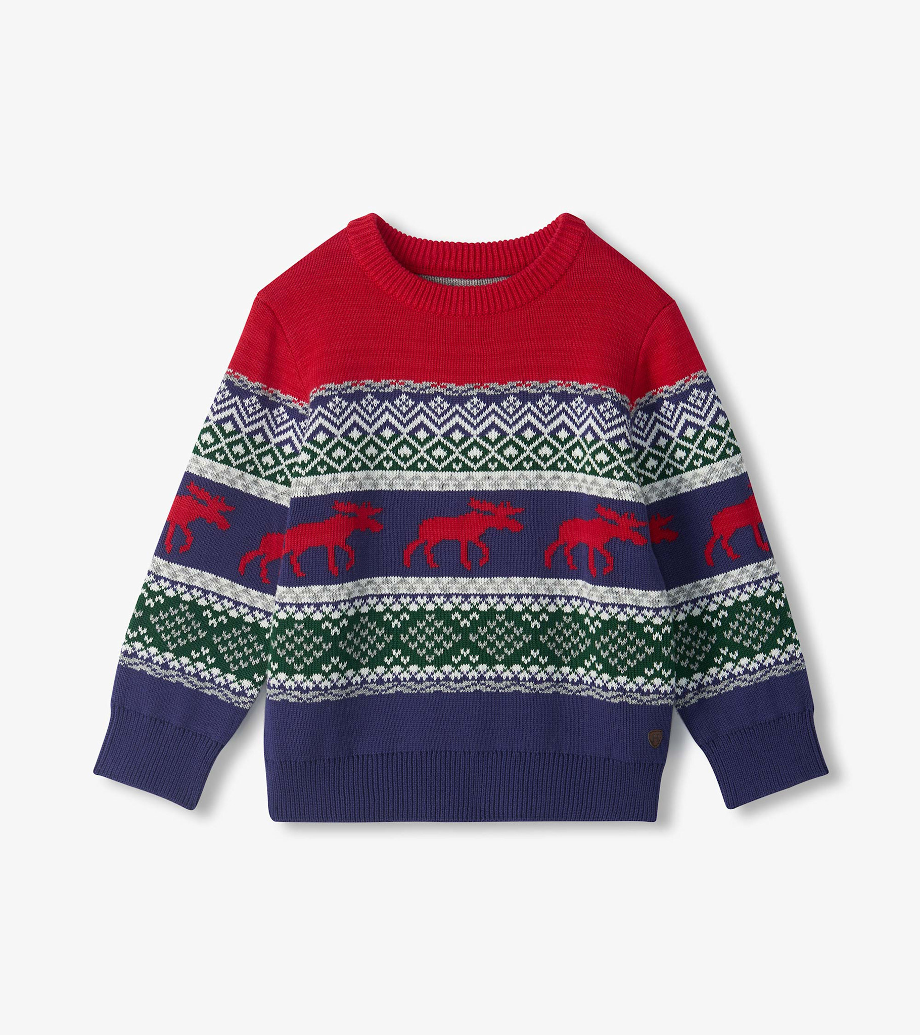 Hatley Hatley Holiday Fair Isle Crew Neck Sweater