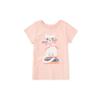 Tea Collection Tea Book Cat Graphic Tee