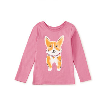 Tea Collection Tea Corgi Love Double Sided Tee