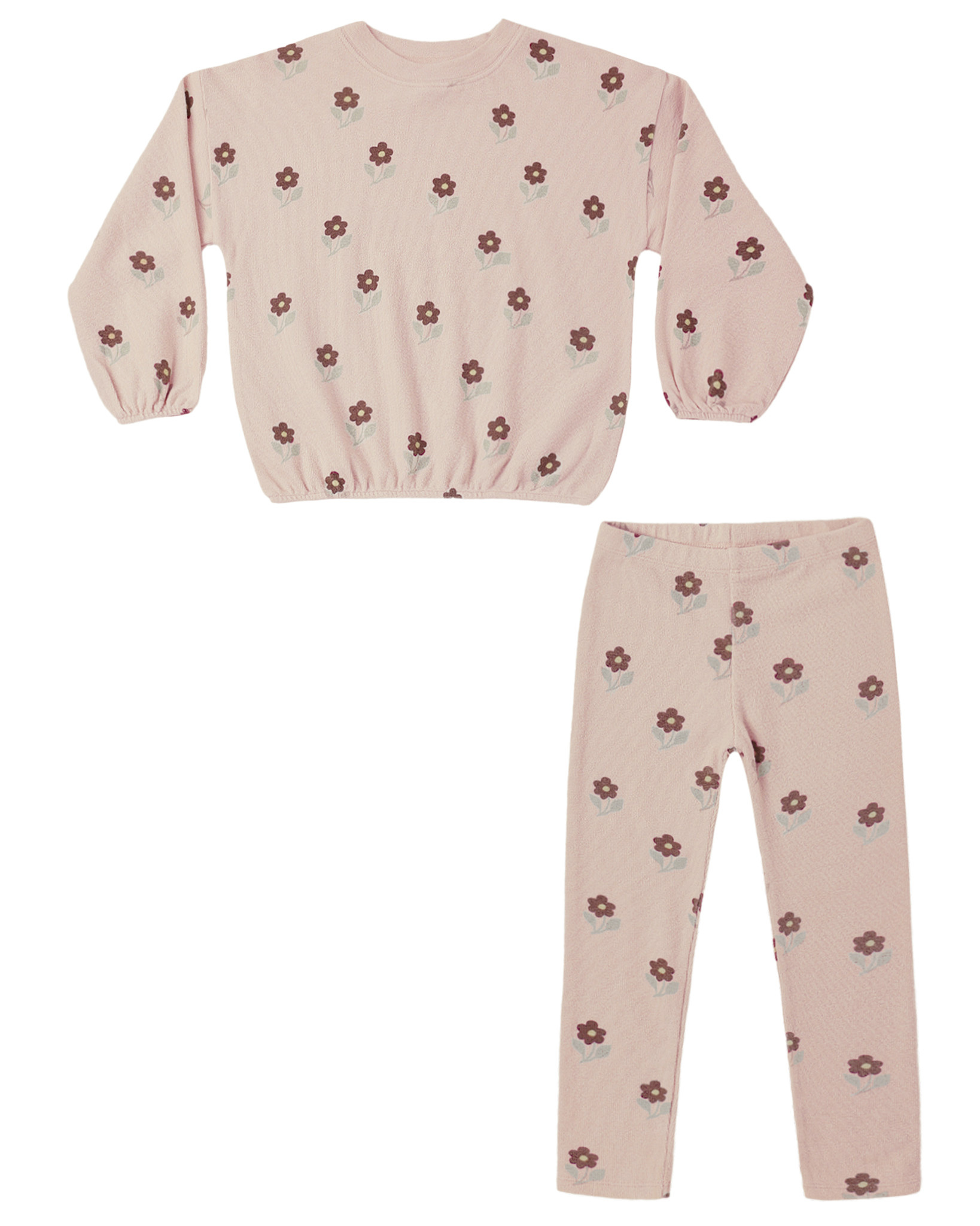 Rylee and Cru Rylee & Cru Petal Daisy Spongey Knit Set